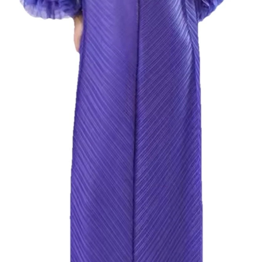 Chic Purple Pleated Gown